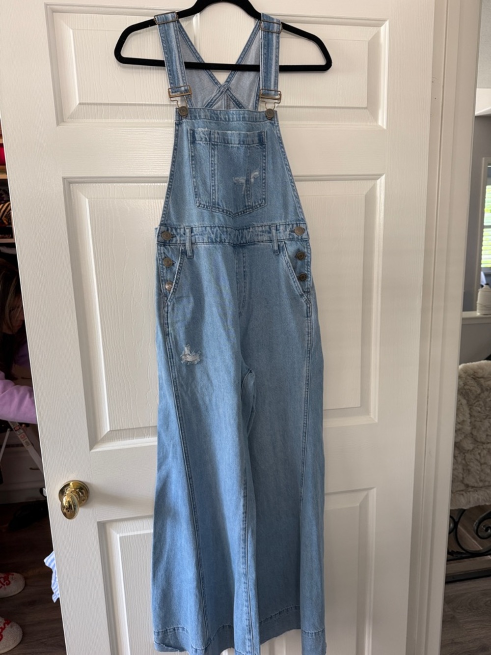 Show Me Your Mumu Light Blue Denim Overalls